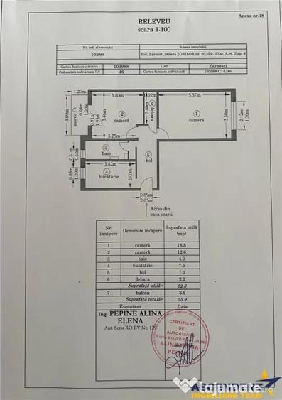 Apartament cu 2 camere decomandat în Zărnești