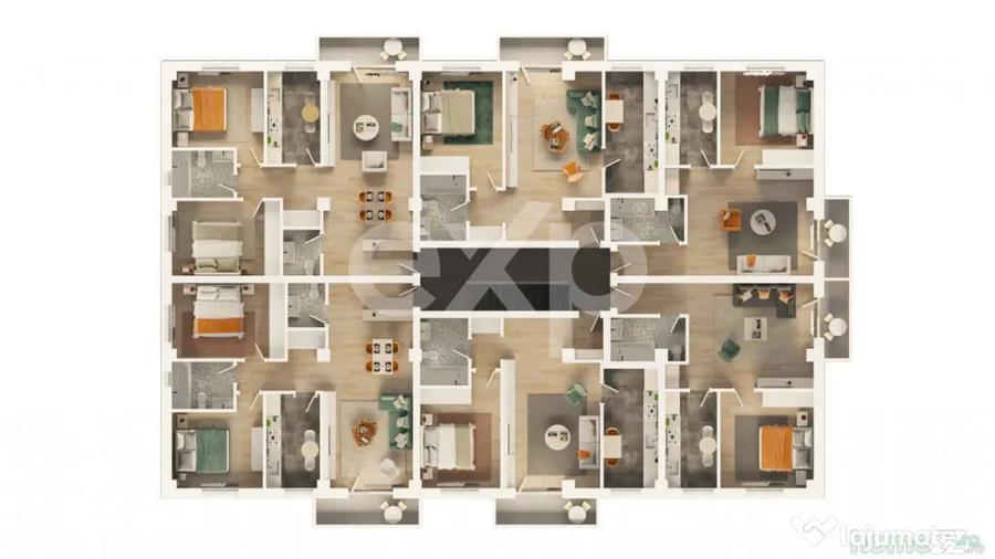 Apartament cu 3 camere decomandat în Trivale
