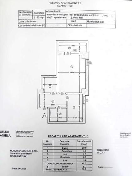 Apartament cu 2 camere semidecomandat, mobilat în Copou