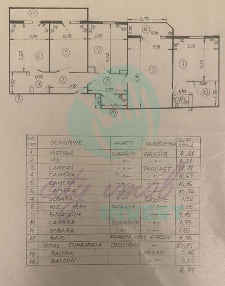 4 camere | 89 mp |  Liceul Bolintineanu | Bloc anvelopat | Posibilitate centrală - 12