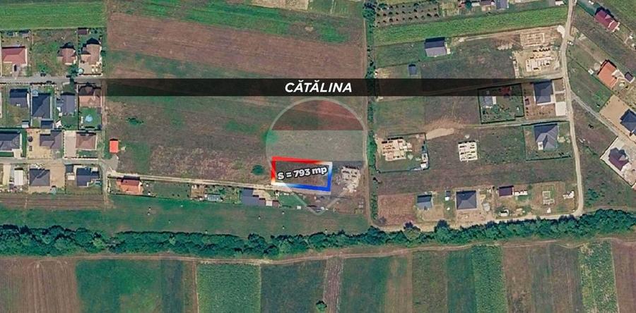 Teren Construcții intravilan de 967 mp, în Cătălina