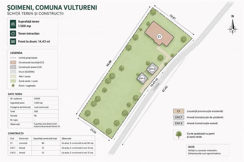 Casă cu 3 camere cu Canalizare în Șoimeni