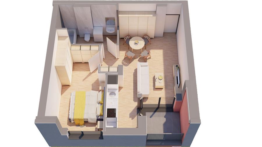 Apartament cu 2 camere în Aurel Vlaicu