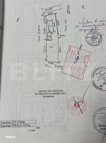 Teren cu constructie, 429 mp, zona Bradesti