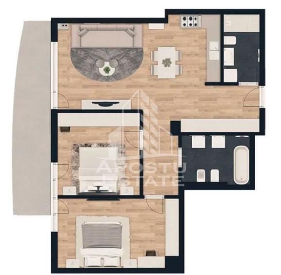 Apartament cu 3 camere, zona Take Ionescu, 2 bai - 3
