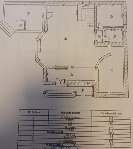 Casă individuală cu 6 camere cu Teren 810 Mp în Balotești