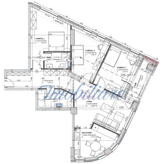 Apartament cu 4 camere în Mărăști