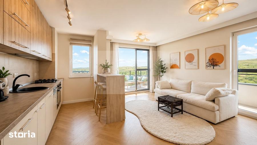 Apartament cu 2 camere semidecomandat, mobilat în Sopor