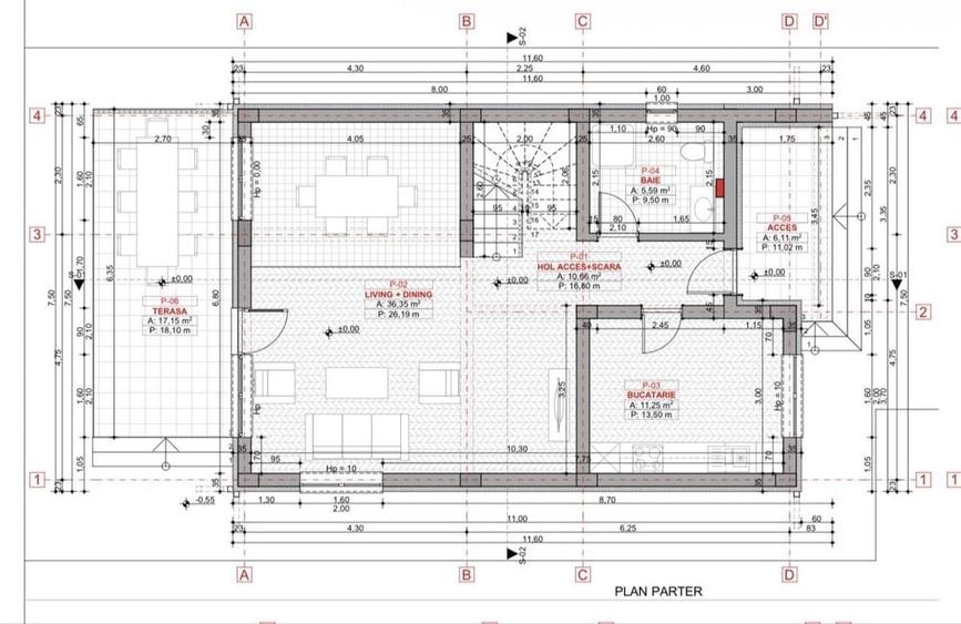 Casă cu 4 camere în Central