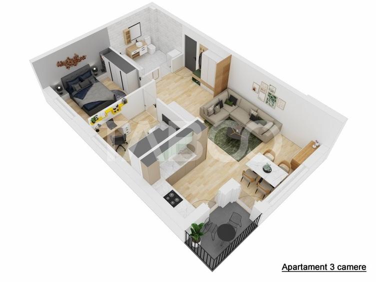 Apartament cu 3 camere decomandat în Mihai Viteazul