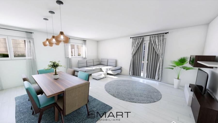 Apartament cu 3 camere semidecomandat în Central