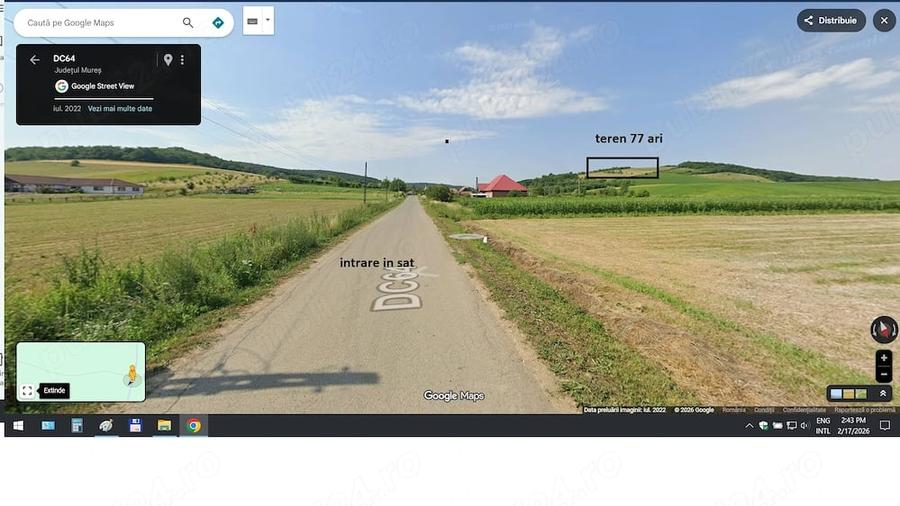Teren de 7900 mp, în Acățari