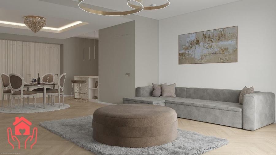 Apartament cu 3 camere decomandat, mobilat în Herăstrău