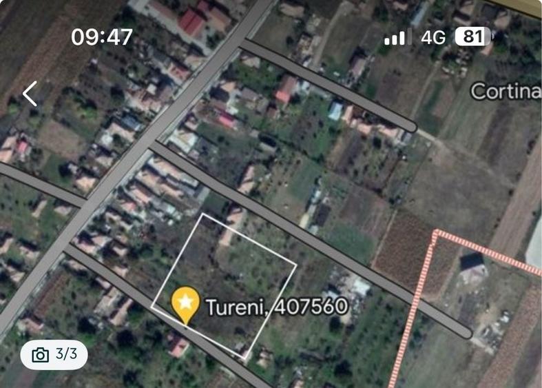 Teren de 775 mp, în Tureni