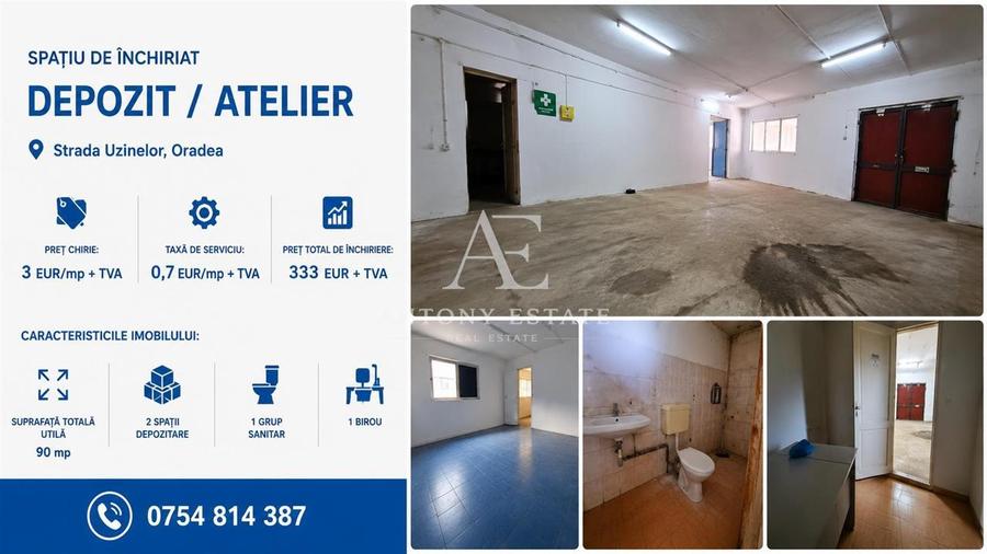 Spațiu industrial, de 100 mp, în Rogerius