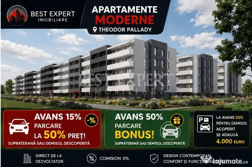 Apartament cu 2 camere semidecomandat în Theodor Pallady