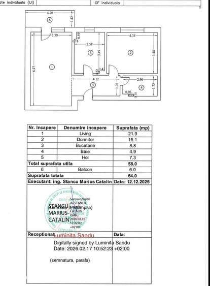Apartament cu 2 camere în Nord