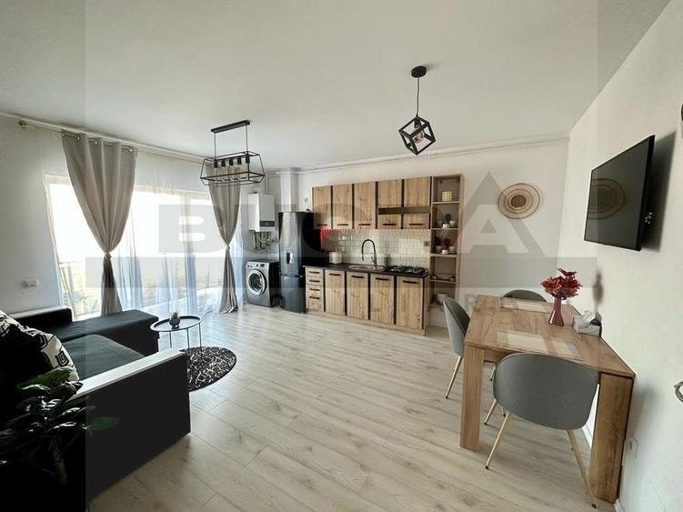 Apartament cu 2 camere semidecomandat, mobilat în Florești