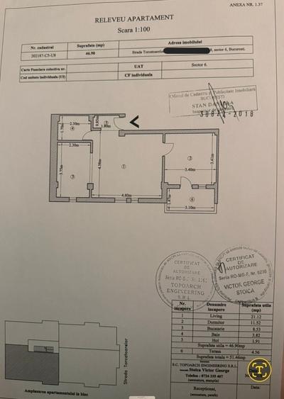 Apartament cu 2 camere semidecomandat în Gorjului