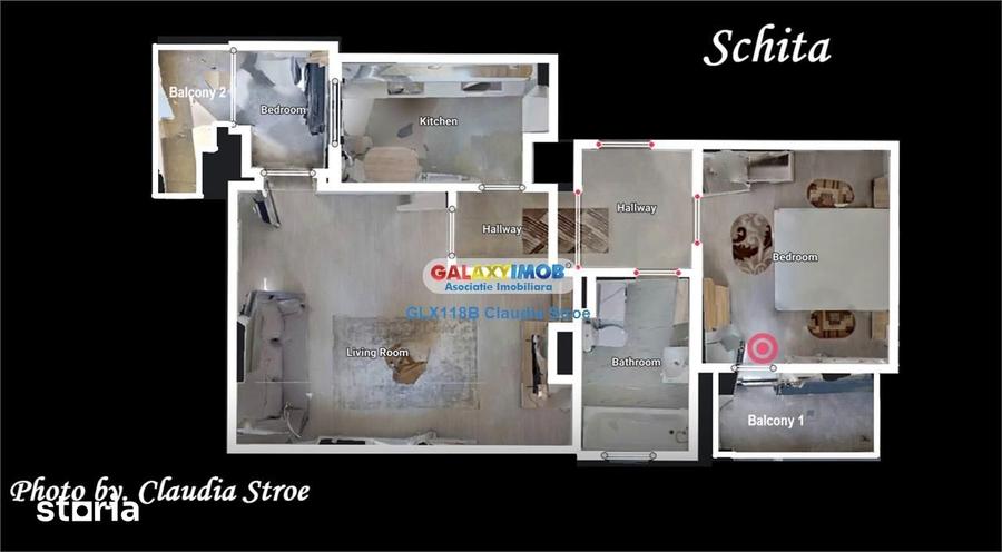Apartament cu 2 camere decomandat, mobilat în Theodor Pallady