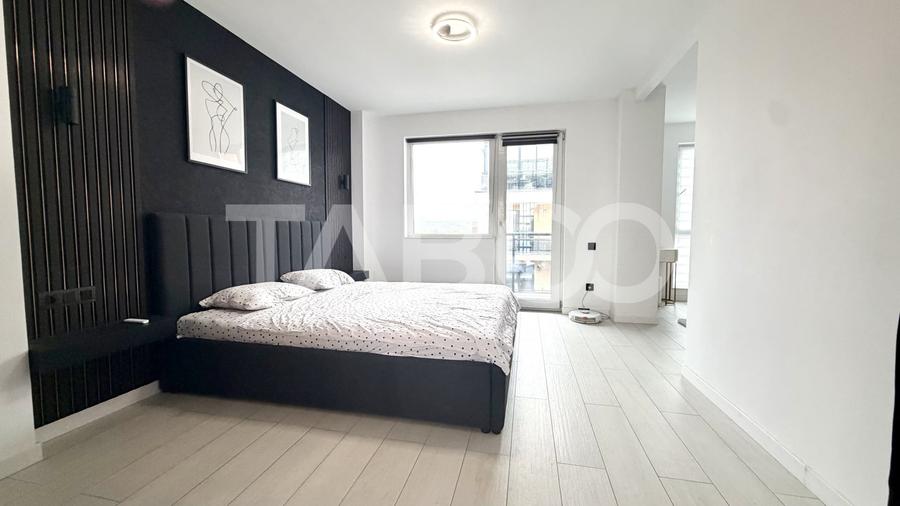 Penthouse cu 2 camere semidecomandat, mobilat în Florești