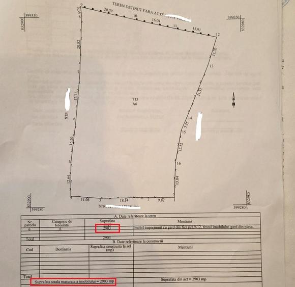 Teren intravilan de 2903 mp, în Dunavățu de Sus