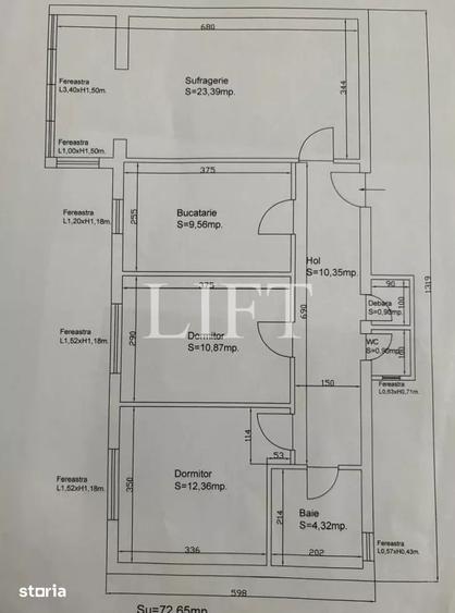 Apartament de 3 camere | 2 bai | 70mp | zona Astra - 7