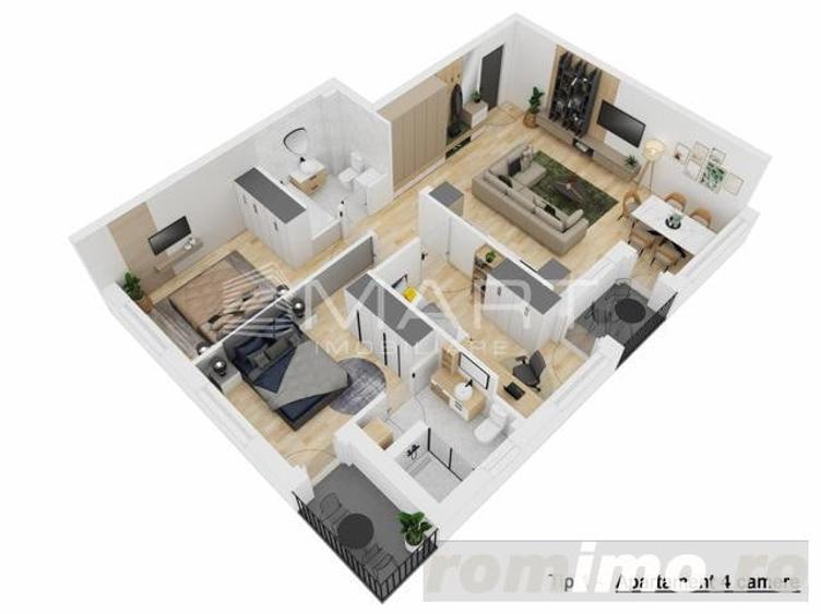 Apartament cu 4 camere decomandat în Central