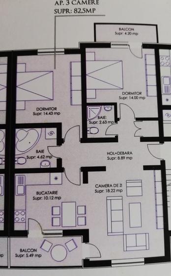 Apartament cu 3 camere decomandat în Ludoș