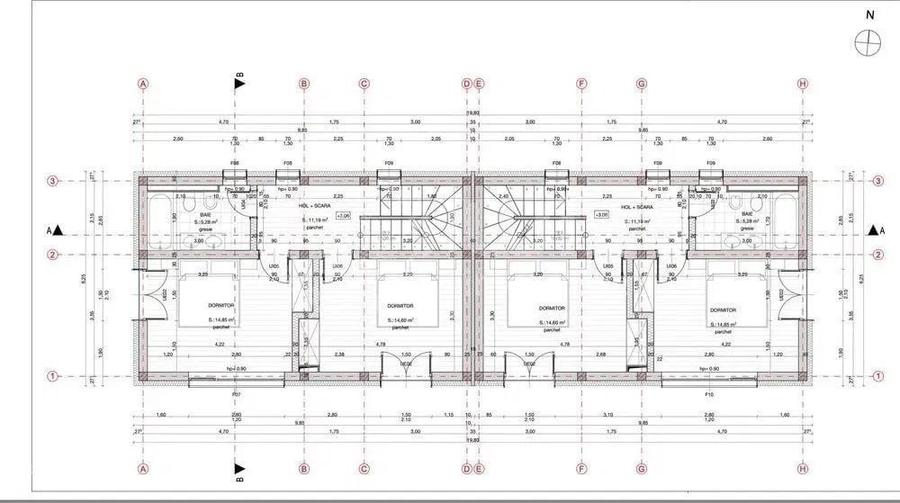 Duplex cu 4 camere cu Canalizare în Someșeni