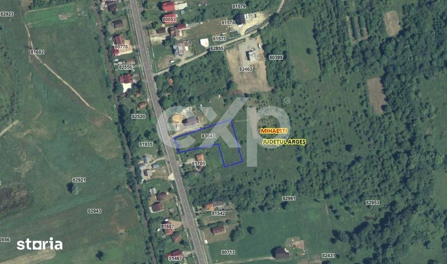 Teren de 2600 mp, în Mihăești