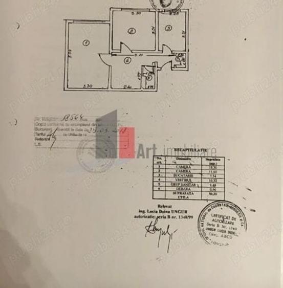Apartament cu 2 camere decomandat în Cișmigiu