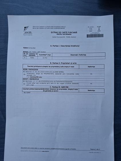 Teren de 10750 mp, în Exterior Vest