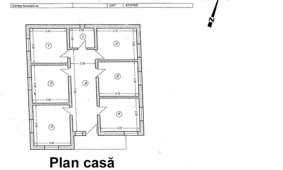 Casă individuală cu 5 camere cu Teren 409 Mp în Central