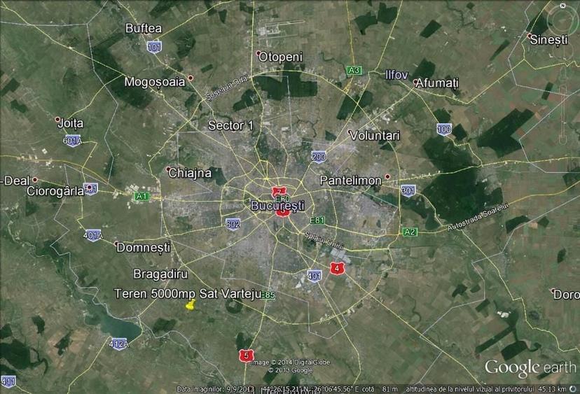 Teren de 5000 mp, în Vârteju