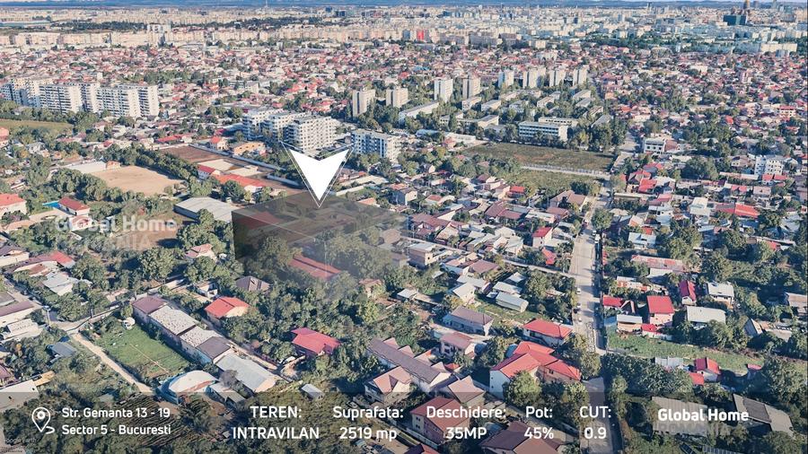 Teren Construcții intravilan de 2519 mp, în Rahova