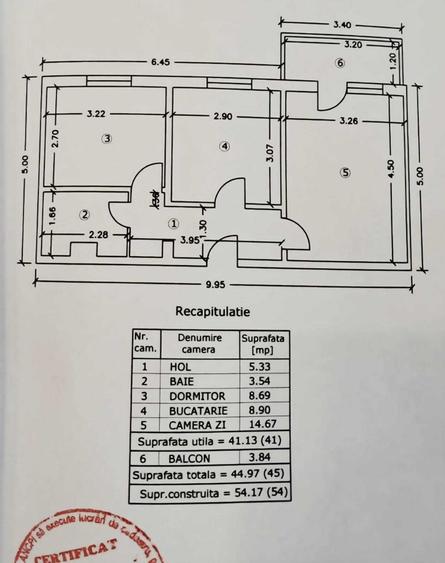 Apartament cu 2 camere de vanzare in Slobozia, zona Central, langa Scoala Gimnaziala Nr. 2 Sfantul Andrei - 1