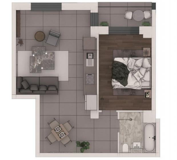 Apartament cu 2 camere decomandat în Florești — fotografia 1