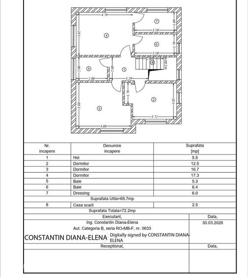 Casă cu 4 camere cu Teren 250 Mp în Balotești