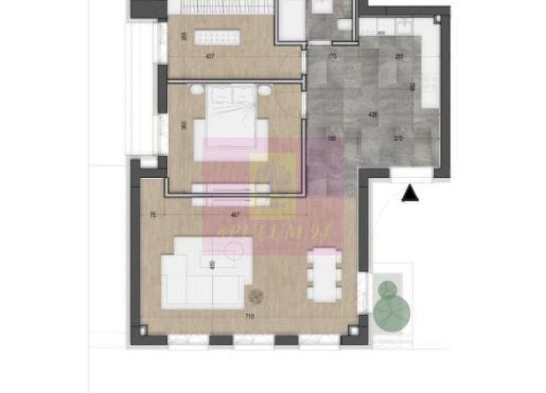Apartament cu 2 camere decomandat în Armeneasca