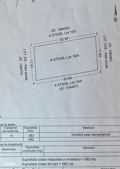 Teren de 546 mp, în Corbu