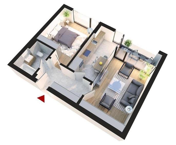 Apartament cu 2 camere decomandat în Rahova