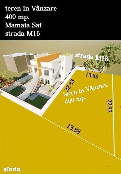 Teren de 400 mp, în Nord