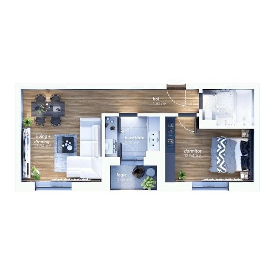 Apartament cu 2 camere decomandat în Timișoara
