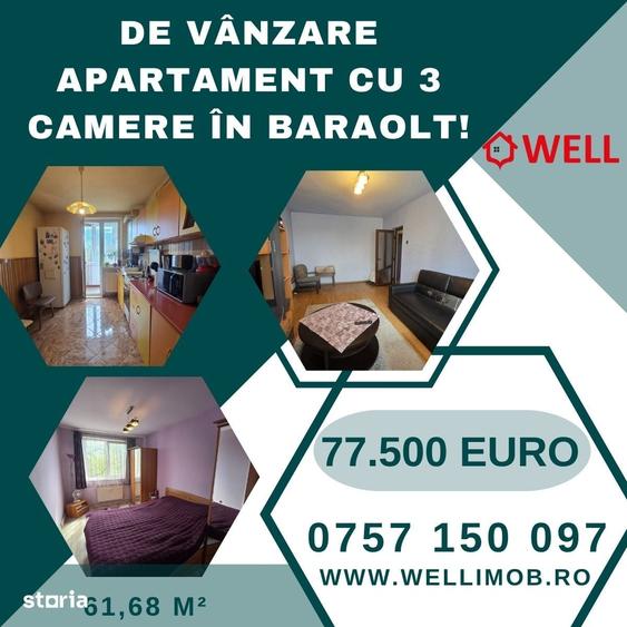 Apartament cu 3 camere în Central