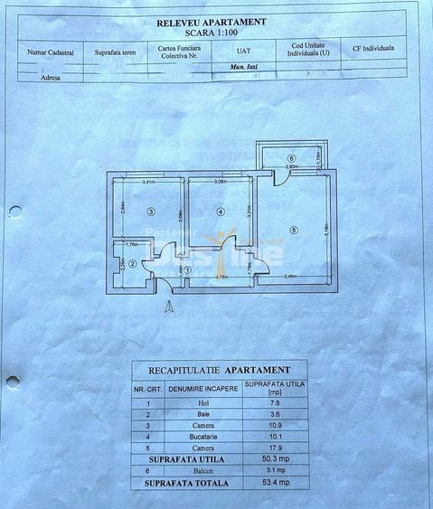 Apartament cu 2 camere decomandat, mobilat în Podul de Fier