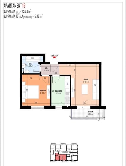 Apartament cu 2 camere în Central — fotografia 1