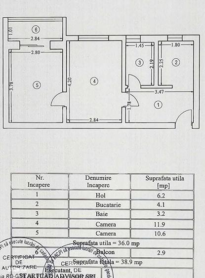 Apartament cu 2 camere semidecomandat în Tomis III
