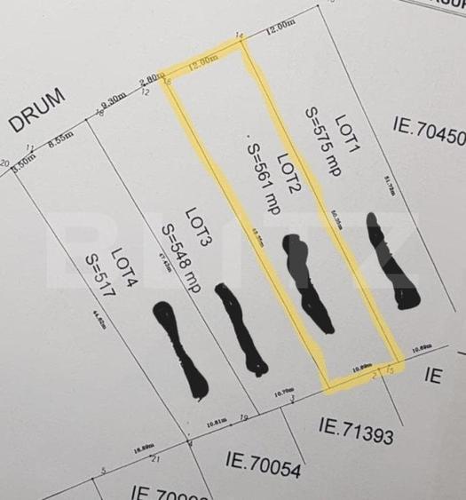 Teren Construcții intravilan de 561 mp, în Exterior Vest