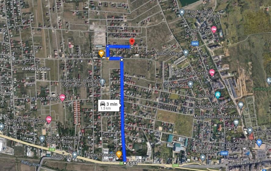 Teren agricol intravilan de 1000 mp, în Valea Lupului